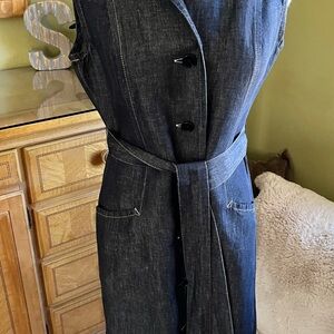 Talbots Dark Blue Denim Dress